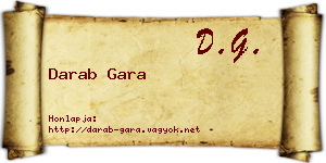 Darab Gara névjegykártya